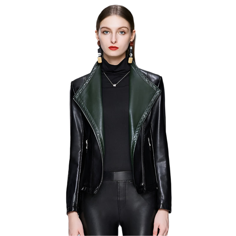 Women's Slimming Leather Jacket β Sleek & Stylish Slim Fit Design - CasualFlowshop