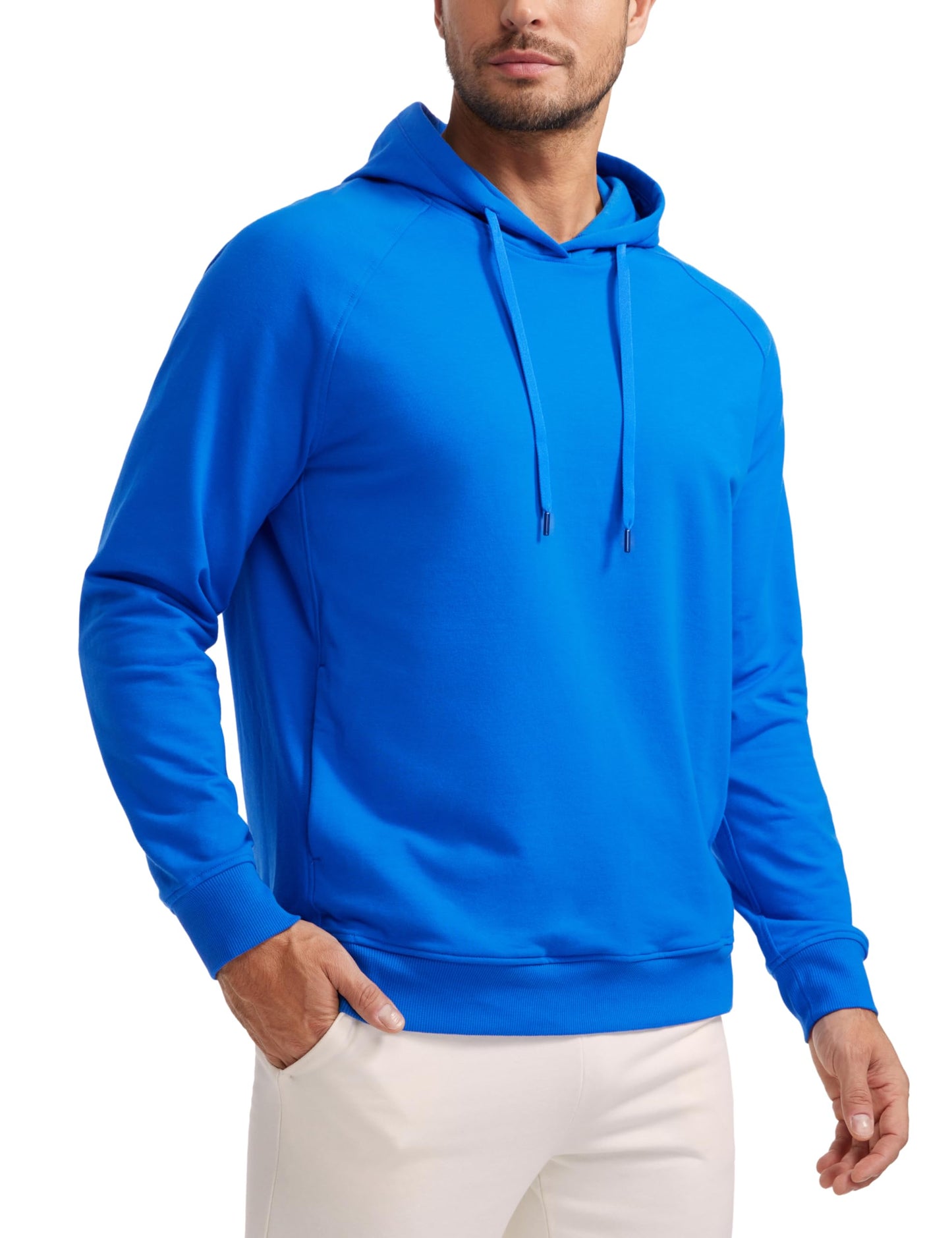 Men’s French Terry Hoodie – Soft, Stretchy & Breathable Sweatshirt - CasualFlowshop
