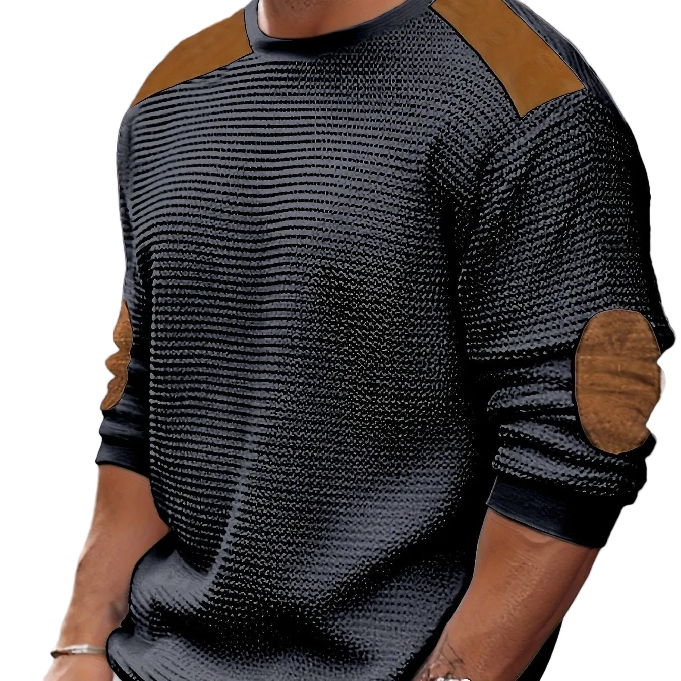 Waffle Print Pullover – Bold & Cozy Vibes - CasualFlowshop