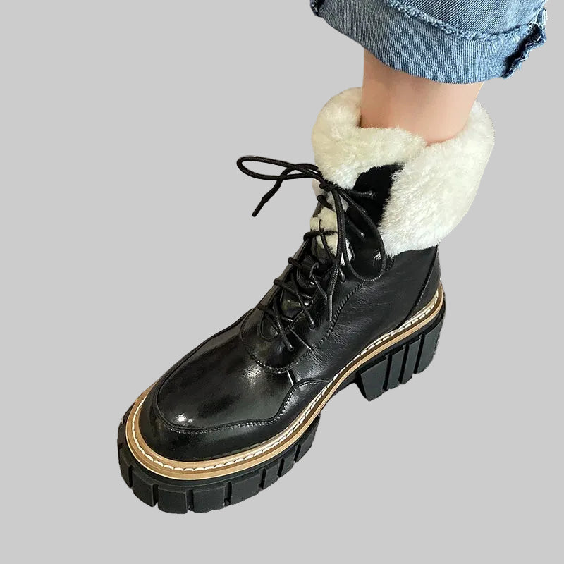 Women’s Winter Ankle Boots – Warm, Anti - Slip & Stylish for Everyday Wear - CasualFlowshop