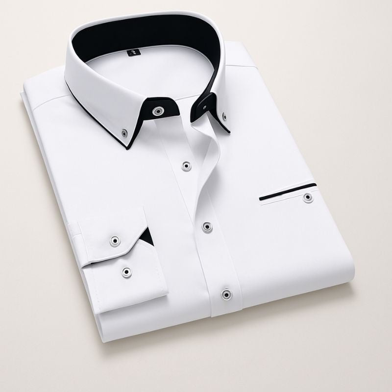 Men's Slim Fit Long Sleeve Dress Shirt Wrinkle Resistant & Breathable