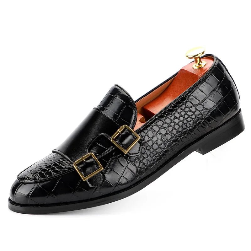 Luxury Crocodile Pattern Loafers for Men - CasualFlowshop