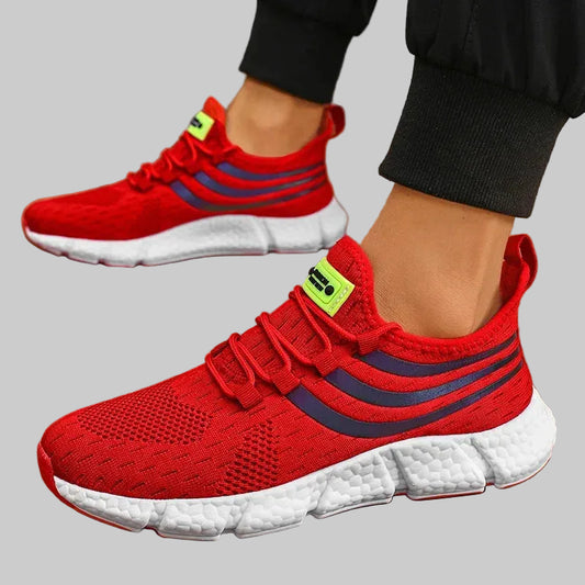 men's lightweight walking sneakers red