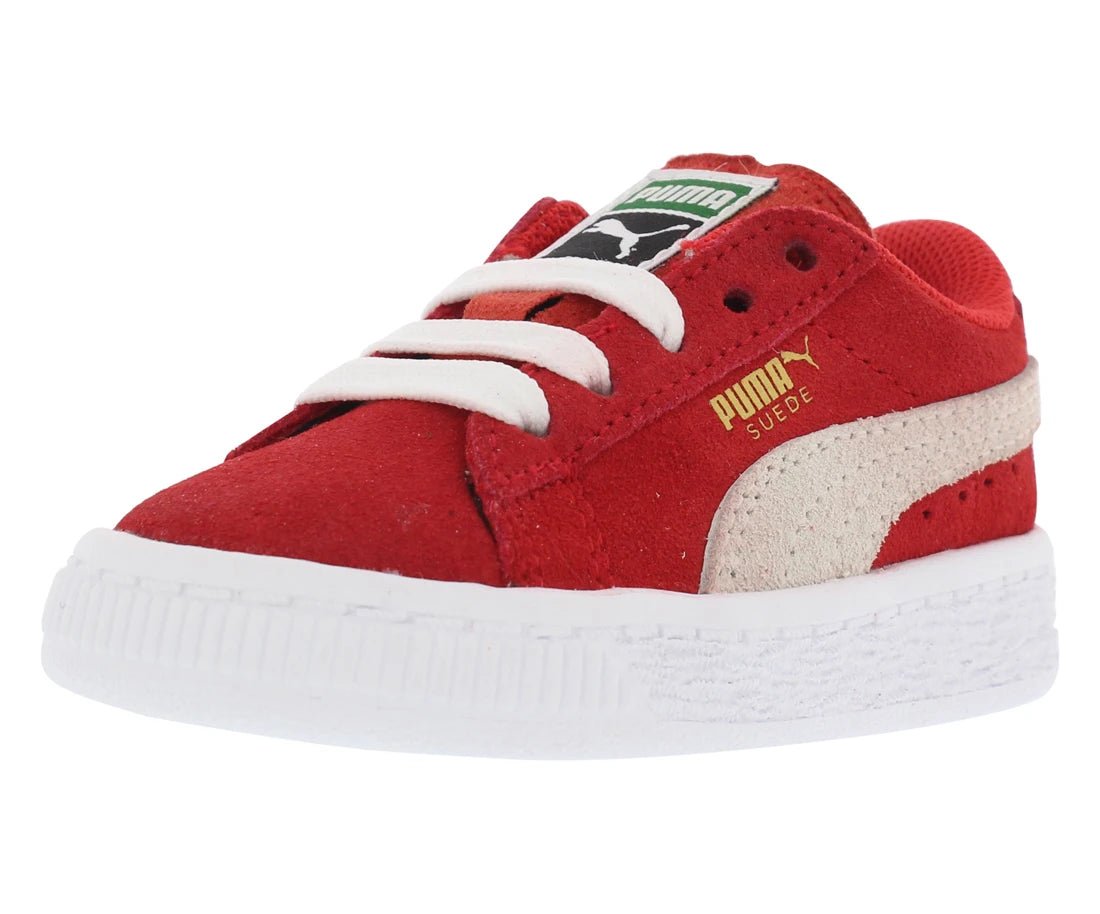 Puma 180 red suede corduroy skate shoes with white stripe and anti-slip sole – unisex sneakers for outdoor style