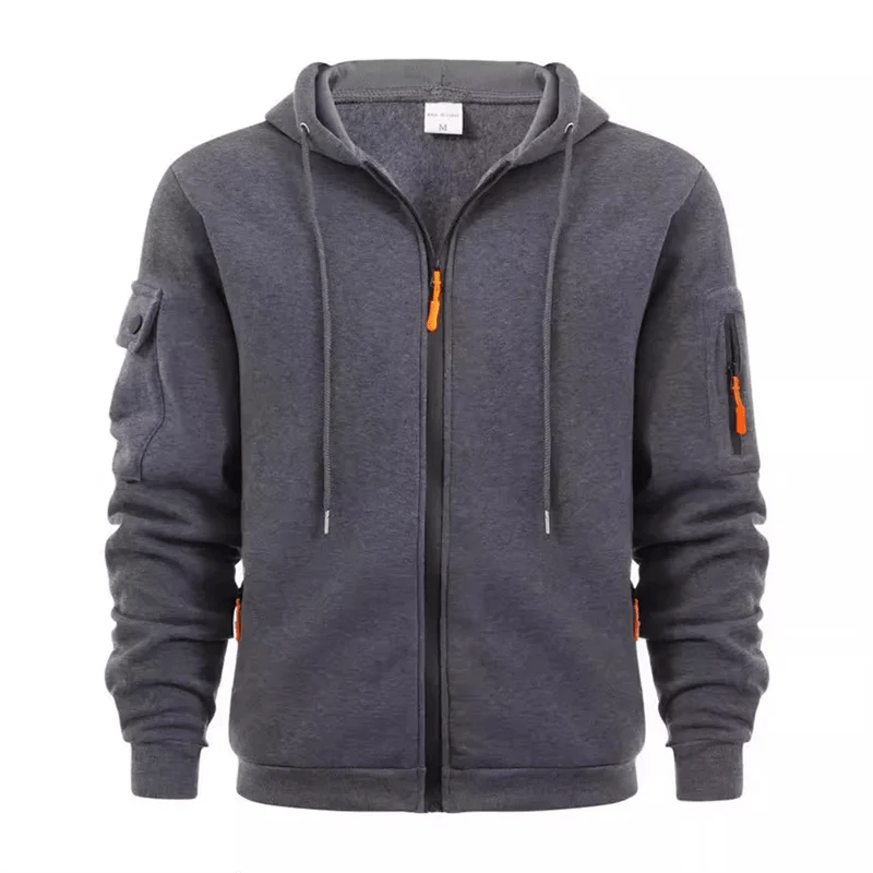 Hooded Cardigan Sweater Mens – Light Winter Zip Jacket - CasualFlowshop