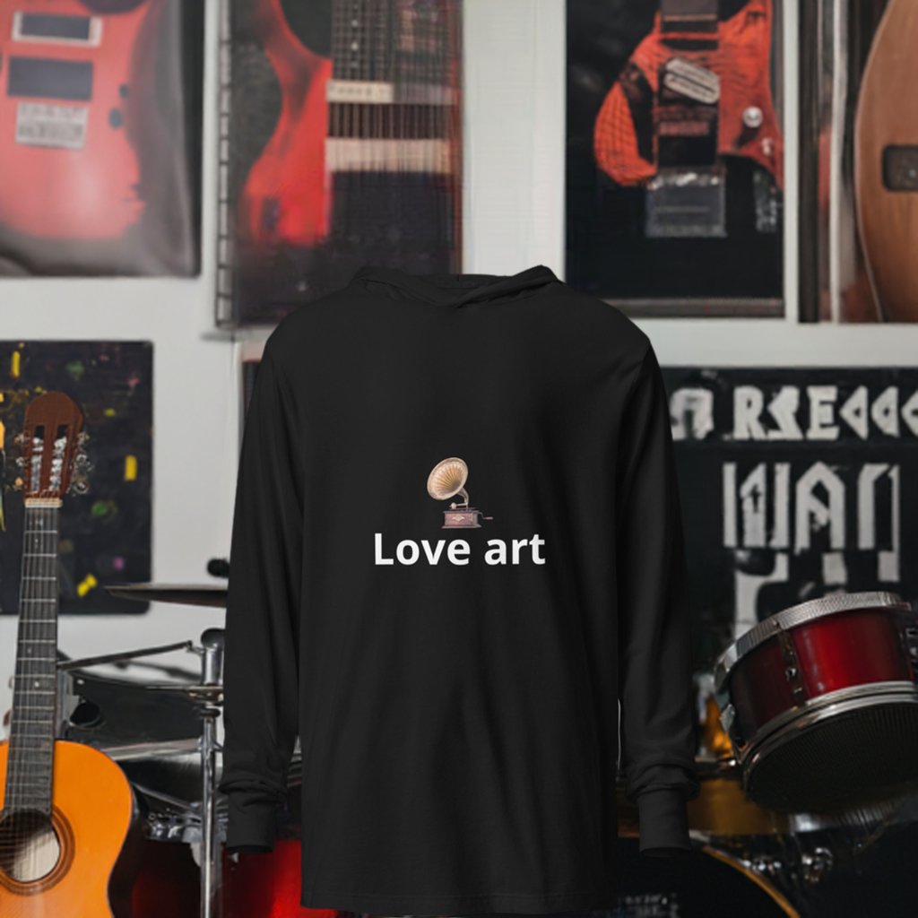 Black Love Art Hoodie with a Grammy-inspired design for musicians.