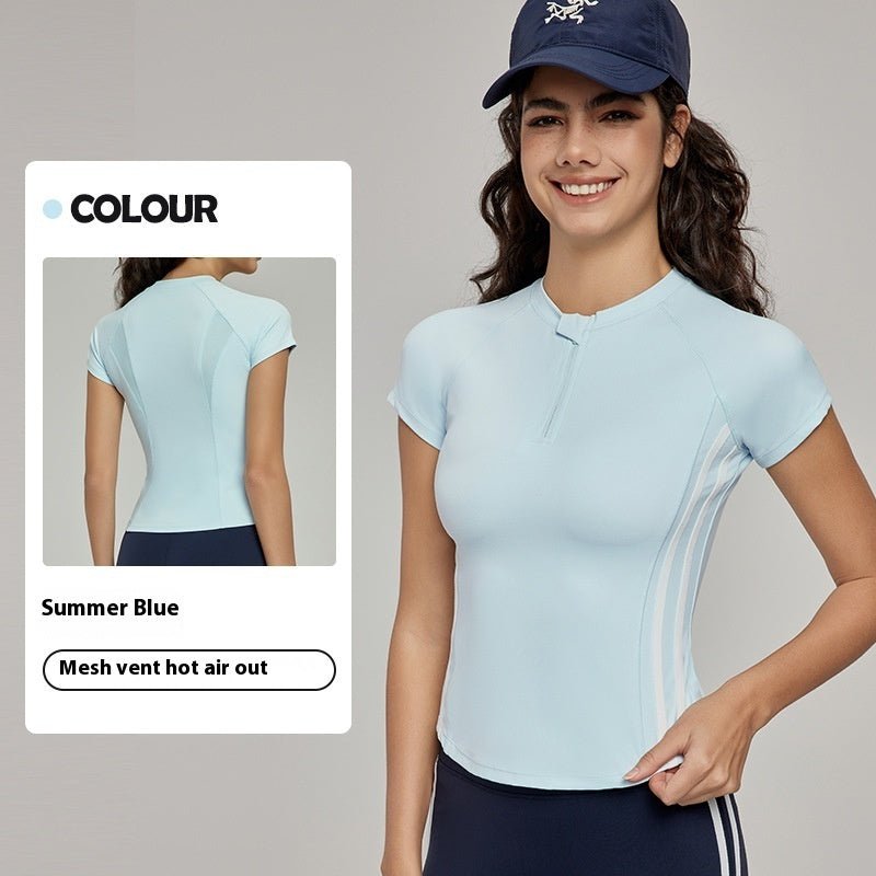 Summer Slim Fit Yoga Top β Breathable & Stylish - CasualFlowshop