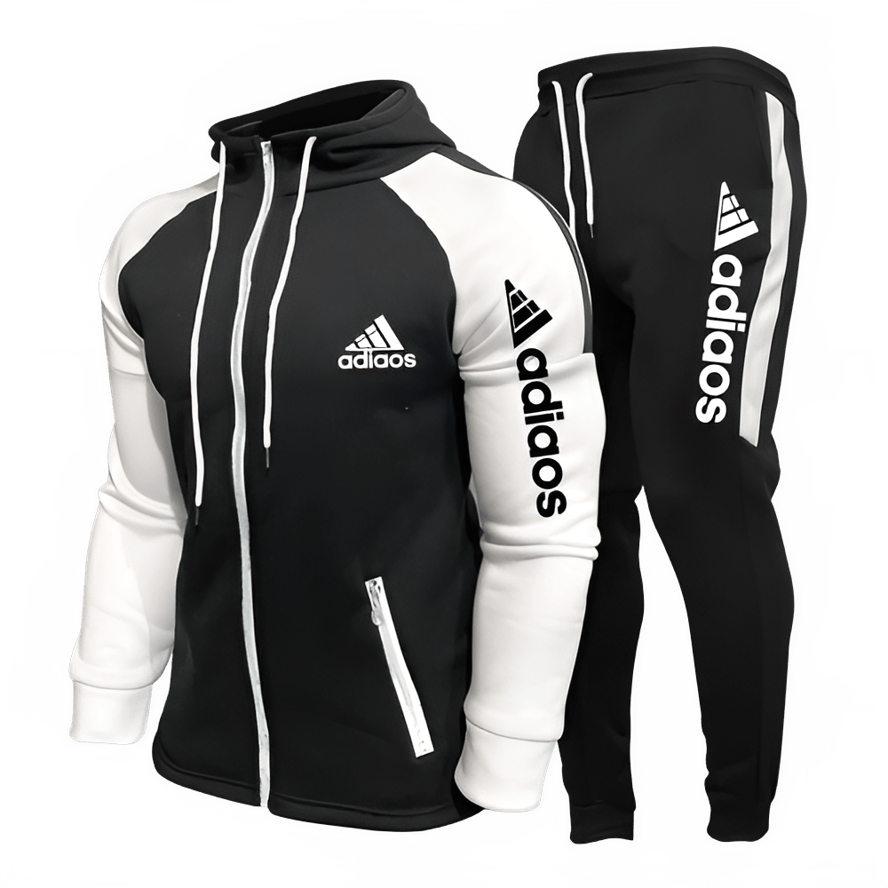 men hoodie joggers set black