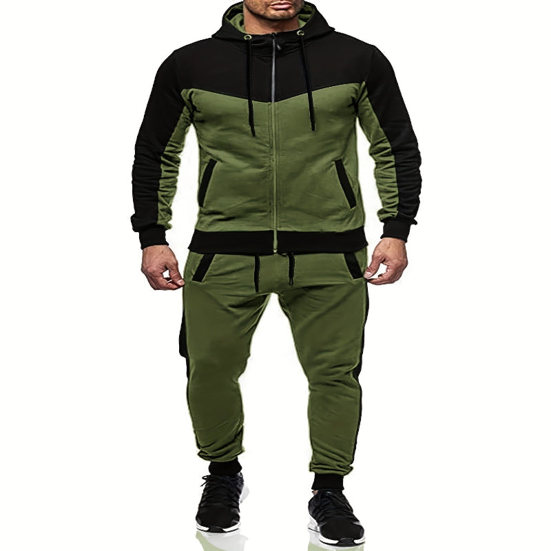 Men’s premium jogger sports suit with zip hoodie and athletic pants