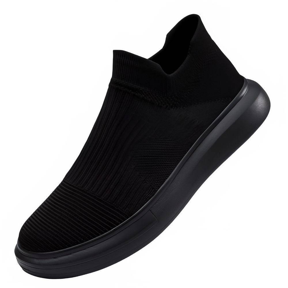 Men’s Black Mesh Slip-On Shoes - At Casualflowshop