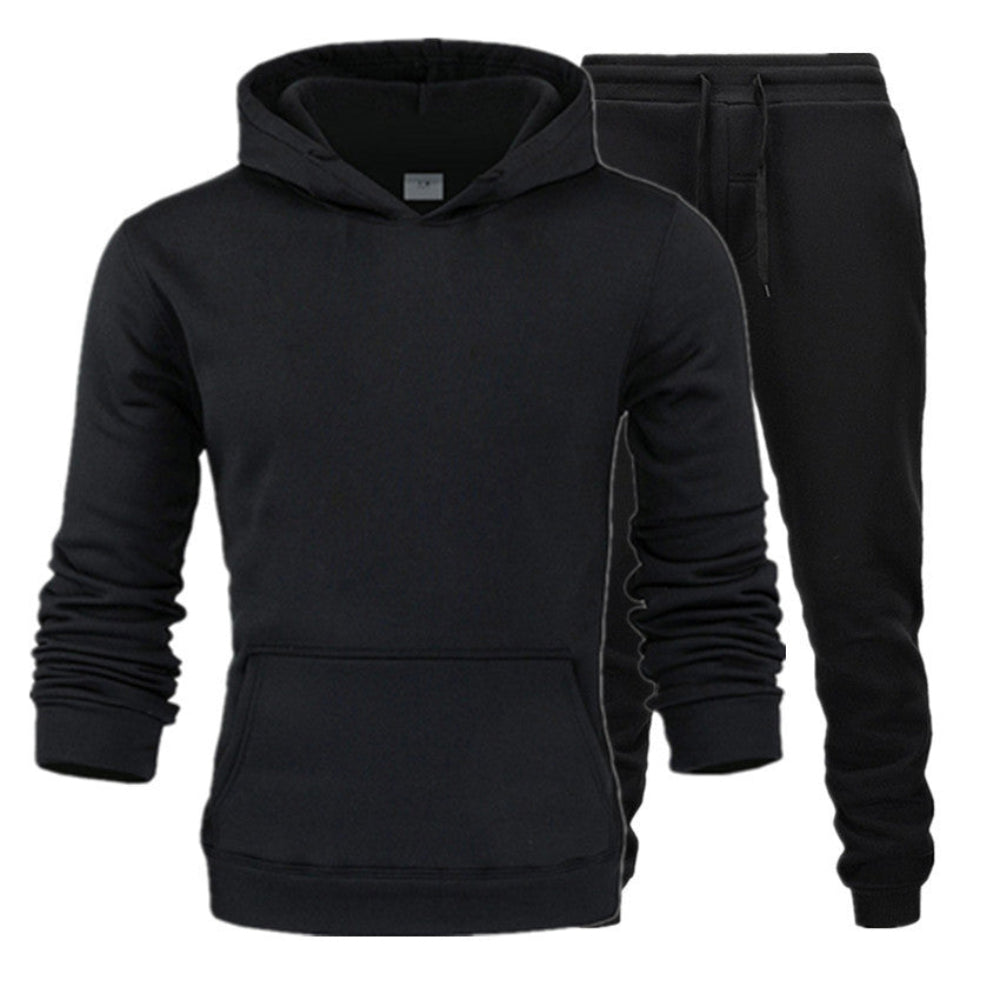 Men's Premium Streetwear Tracksuit Set Black -  At Casualflowshop