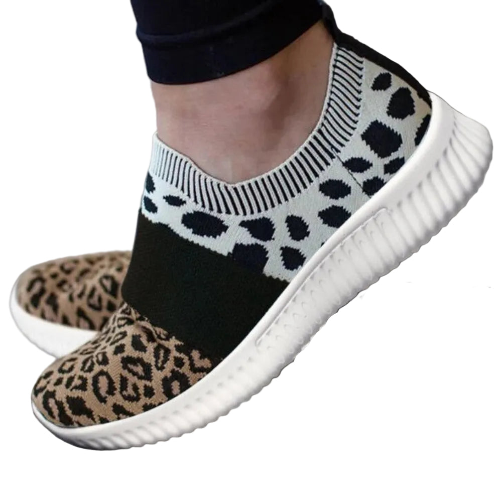 Women's Leopard Sock Sneakers at Casual flow shop