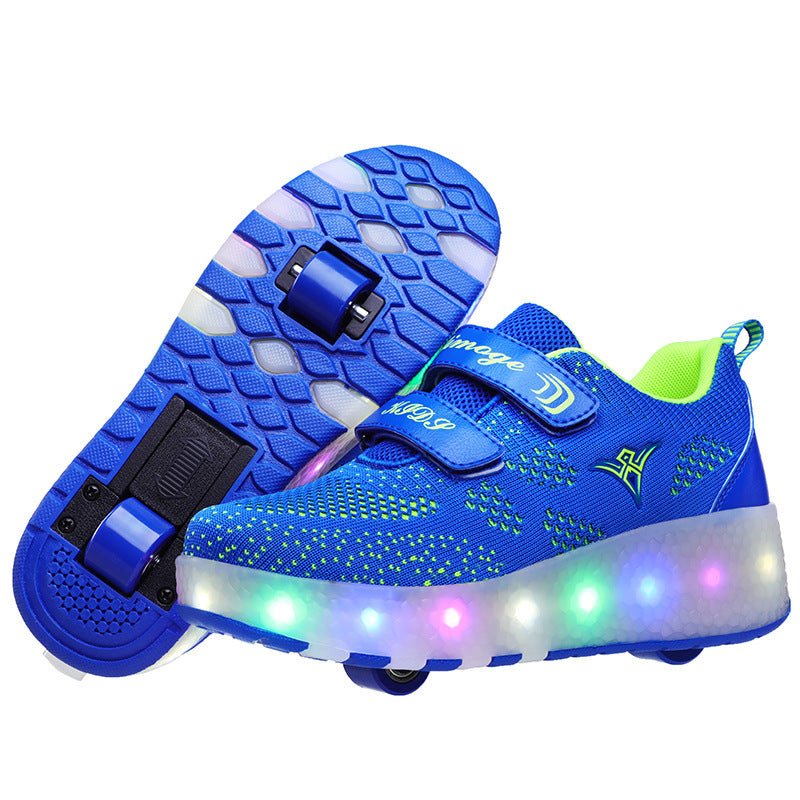 Rechargeable LED Roller Sneakers for Kids – Two - Wheel Shoes - CasualFlowshop