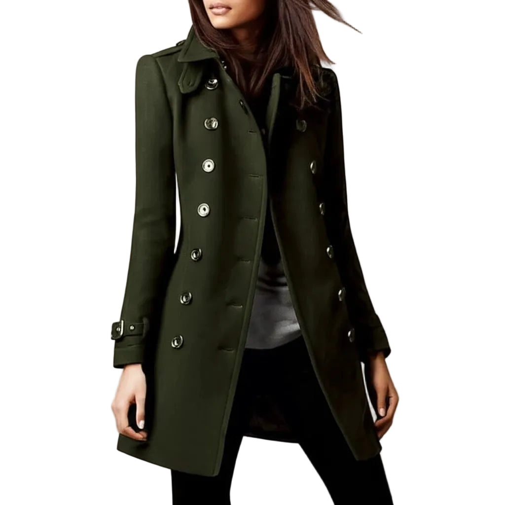 Chic Women's Vintage Long Sleeve Coat - CasualFlowshop