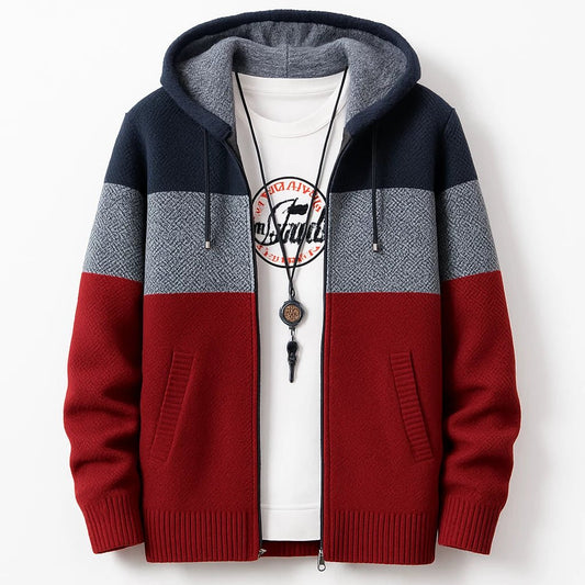 Men’s Hooded Knit Cardigan Coat – Comfort & Style for Every Occasion - CasualFlowshop