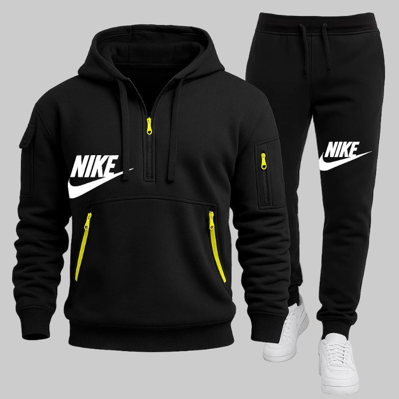 Men's Casual Jogger Sportswear Set – Multi-Pocket Hoodie & Sweatpants - CasualFlowshop