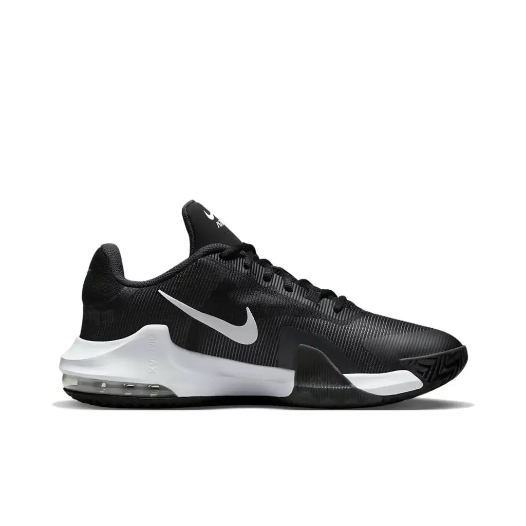 Black Men's High-Top Basketball Shoes with white swoosh logo on a white background