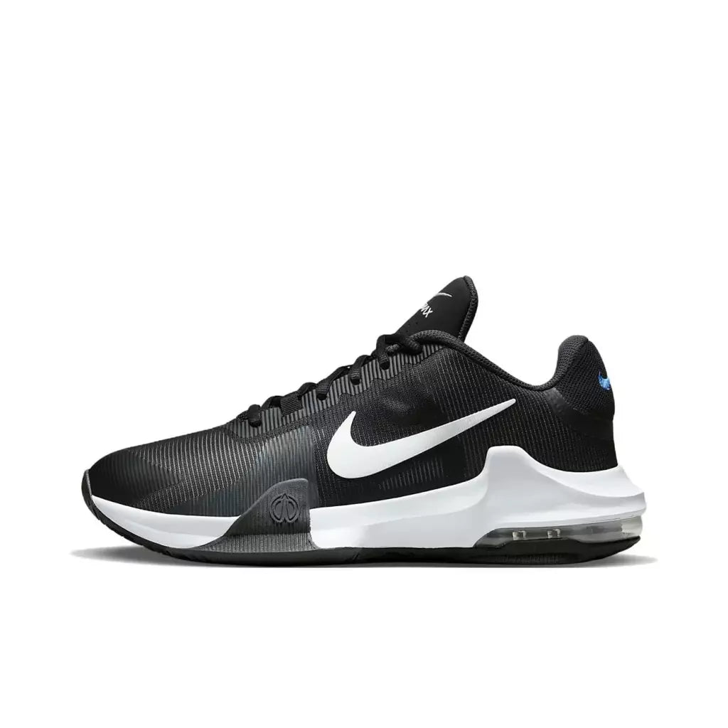 Black Men's High-Top Basketball Shoes with white swoosh logo on a white background