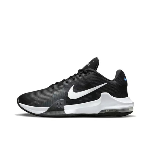Black Men's High-Top Basketball Shoes with white swoosh logo on a white background