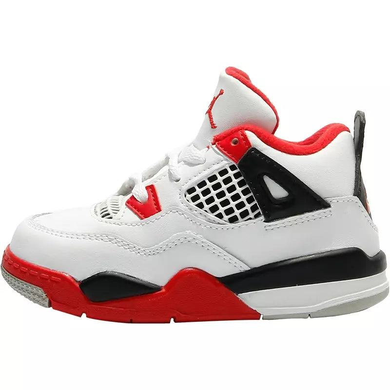 Unisex Air Max Retro Sneakers White  red and black accents 