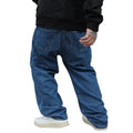 Men's streetwear jeans – back view slim fit dark blue