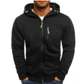 Men’s casual hooded tracksuit set gray front view with zipper hoodie