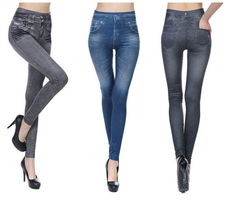 Fashion Women Jean Leggings - High - Waist Stretch & Sculpt - CasualFlowshop
