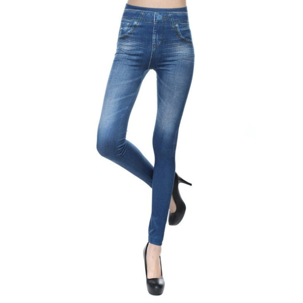 Fashion Women Jean Leggings - High - Waist Stretch & Sculpt - CasualFlowshop