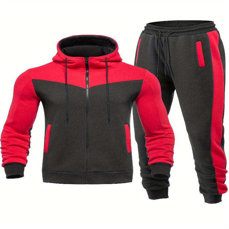 Premium jogger sports suit for men with hoodie and tapered pants