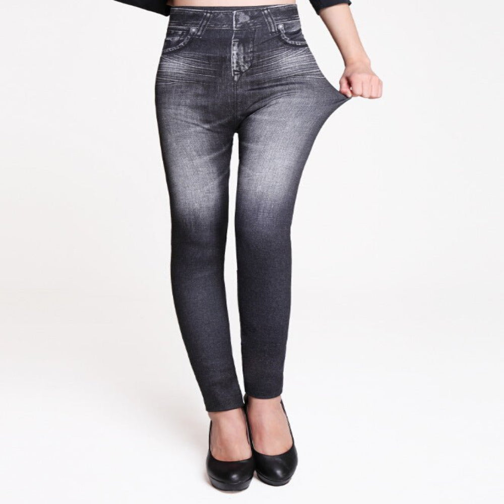 Fashion Women Jean Leggings - High - Waist Stretch & Sculpt - CasualFlowshop