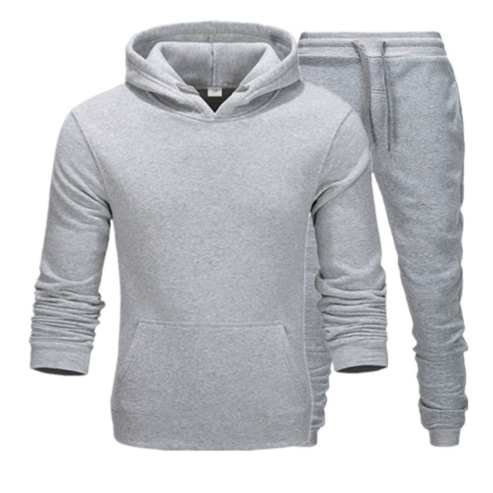 Men's Premium Streetwear Tracksuit Set Grey -  At Casualflowshop
