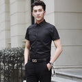 Slim Fit Men’s Dress Shirt – Long Sleeve White Formal & Casual Wear - CasualFlowshop