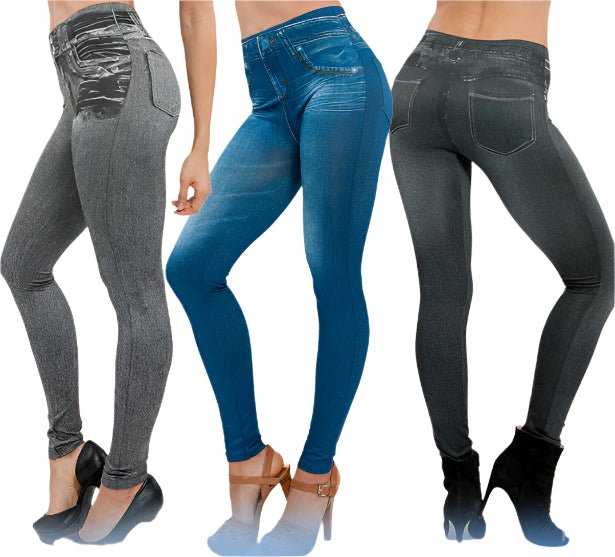 Fashion Women Jean Leggings - High - Waist Stretch & Sculpt - CasualFlowshop