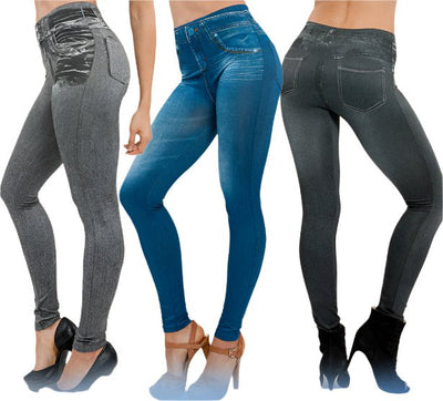 Fashion Women Jean Leggings - High-Waist Stretch & Sculpt