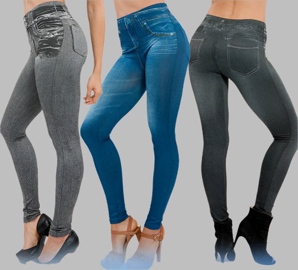 Fashion Women Jean Leggings - High - Waist Stretch & Sculpt - CasualFlowshop
