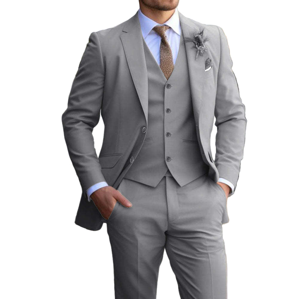 Men’s Stylish 3 - Piece Casual Suit – Modern & Elegant Look - CasualFlowshop