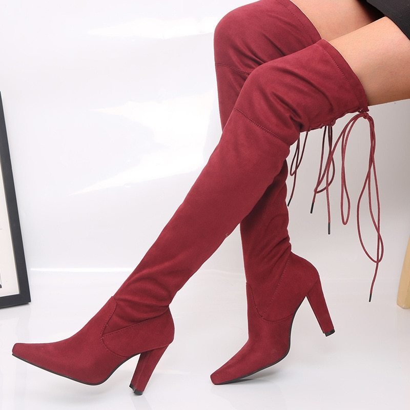 High Boots Over the Knee - Sleek and Stylish Women's Footwear - CasualFlowshop