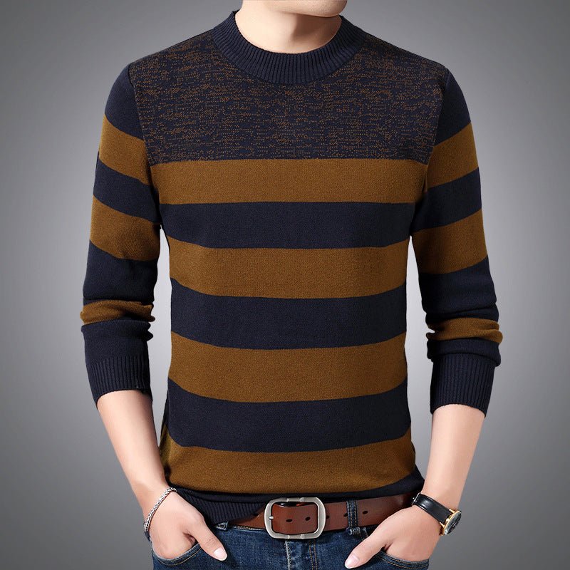 Cotton Winter Sweater – Jacquard Knit, Loose Fit - CasualFlowshop