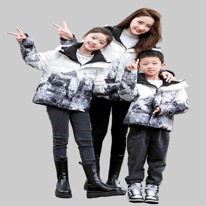 Cozy and Stylish Mid - Waist Down Jacket for Kids – Available in Black, Red, and Purple - CasualFlowshop