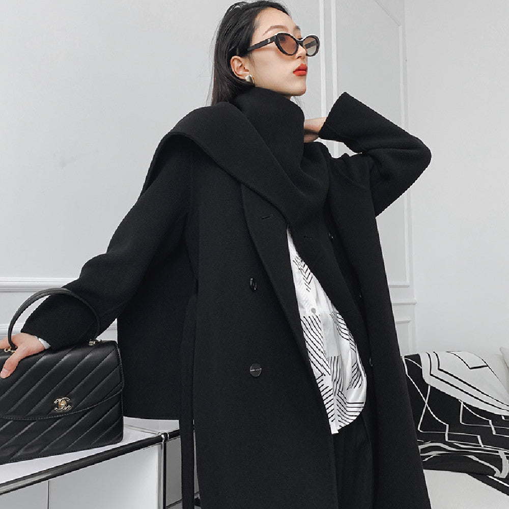 Women’s Reversible Wool Coat – Elegant & Versatile Winter Style - CasualFlowshop