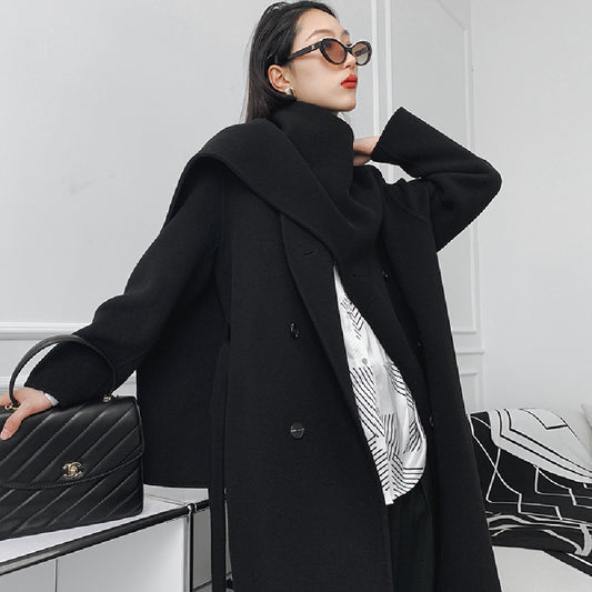 Women’s Reversible Wool Coat – Elegant & Versatile Winter Style - CasualFlowshop