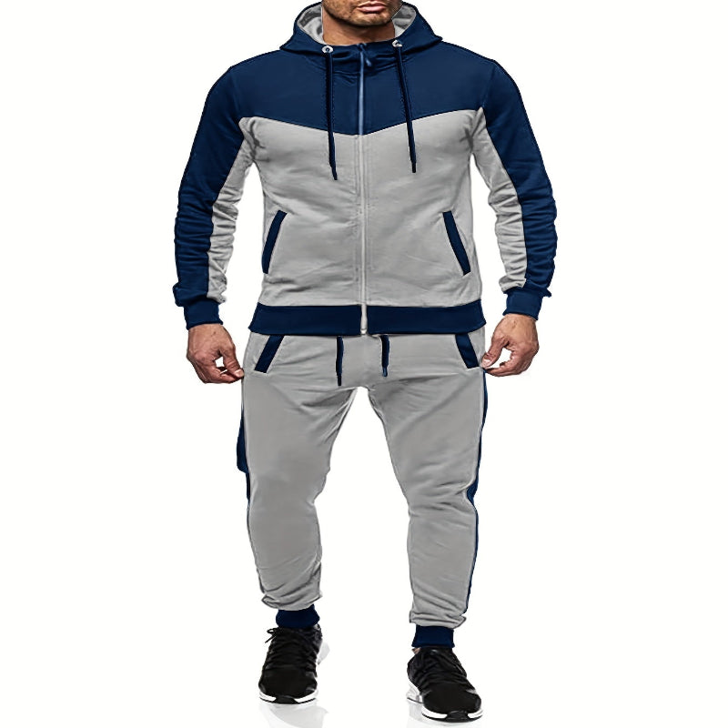 Premium jogger sports suit for men with hoodie and tapered pants