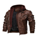 Maplesteed motorcycle leather jacket in Coffee Brown – front view