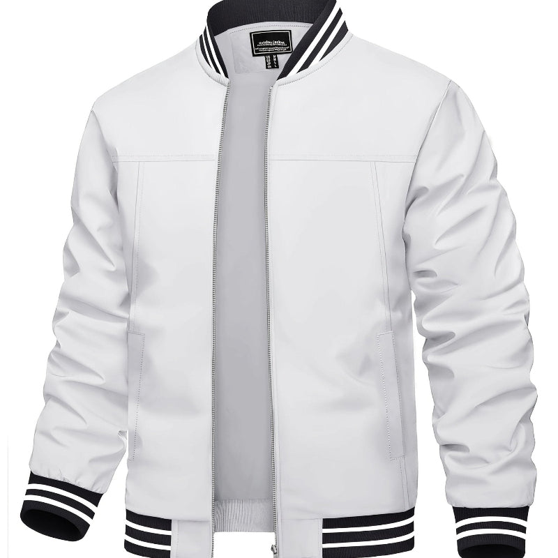 Men's Lightweight Windproof Bomber Jacket – Style Meets Performance - CasualFlowshop