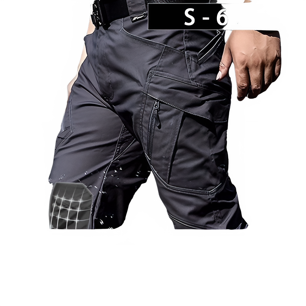 Gray Men's Tactical Ripstop Cargo Pants with a focus on design and functionality on a white background.
