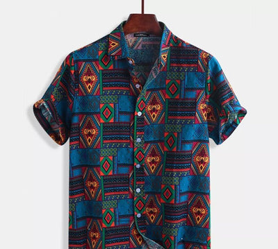 Men’s Beach Shirt – Lightweight & Printed Cotton
