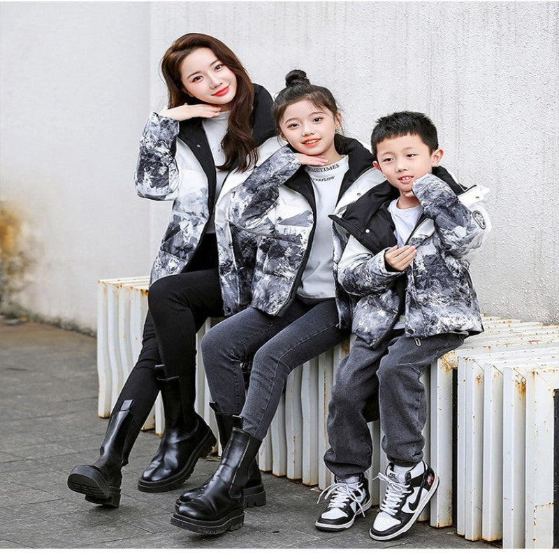 Cozy and Stylish Mid - Waist Down Jacket for Kids – Available in Black, Red, and Purple - CasualFlowshop