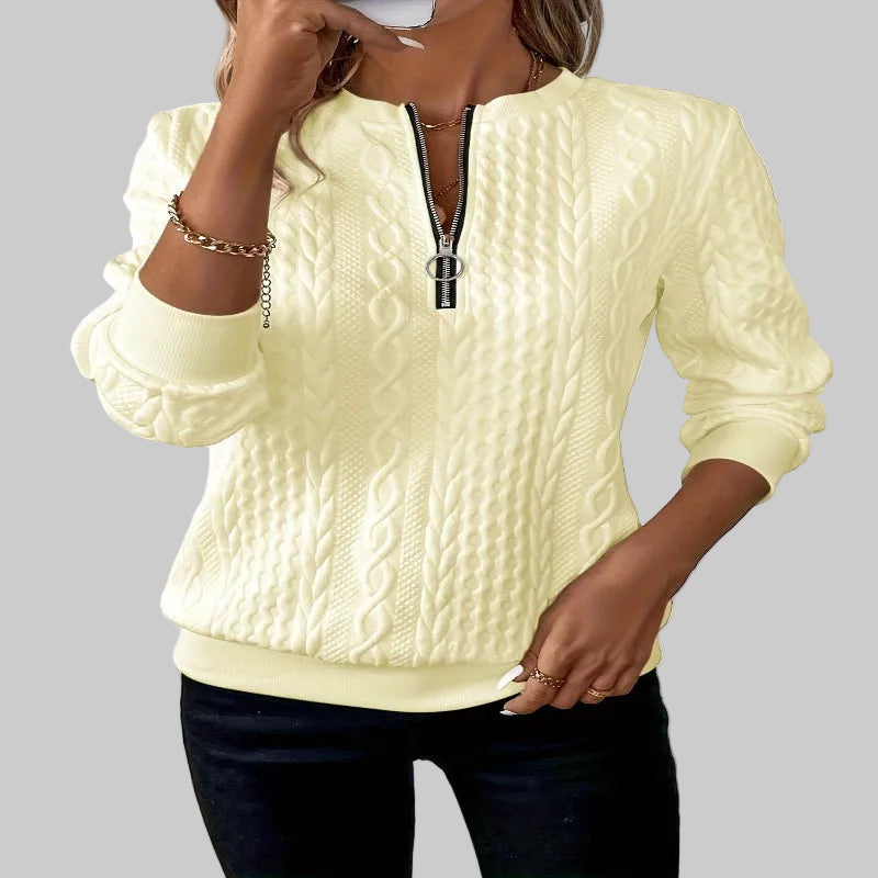 Loose - Fit Pullover Hoodie for Women – No Hood, Crew Neck - CasualFlowshop