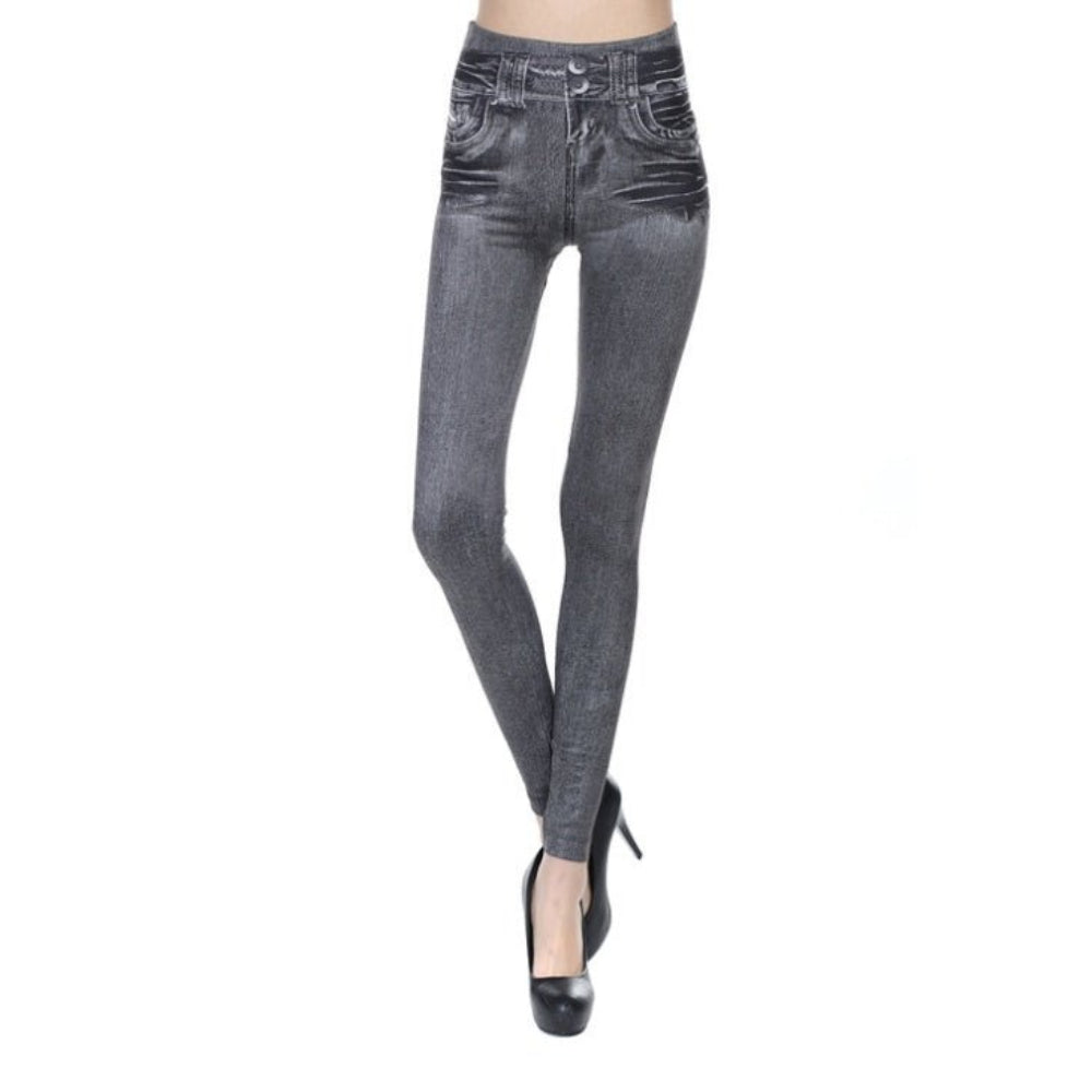 Fashion Women Jean Leggings - High - Waist Stretch & Sculpt - CasualFlowshop