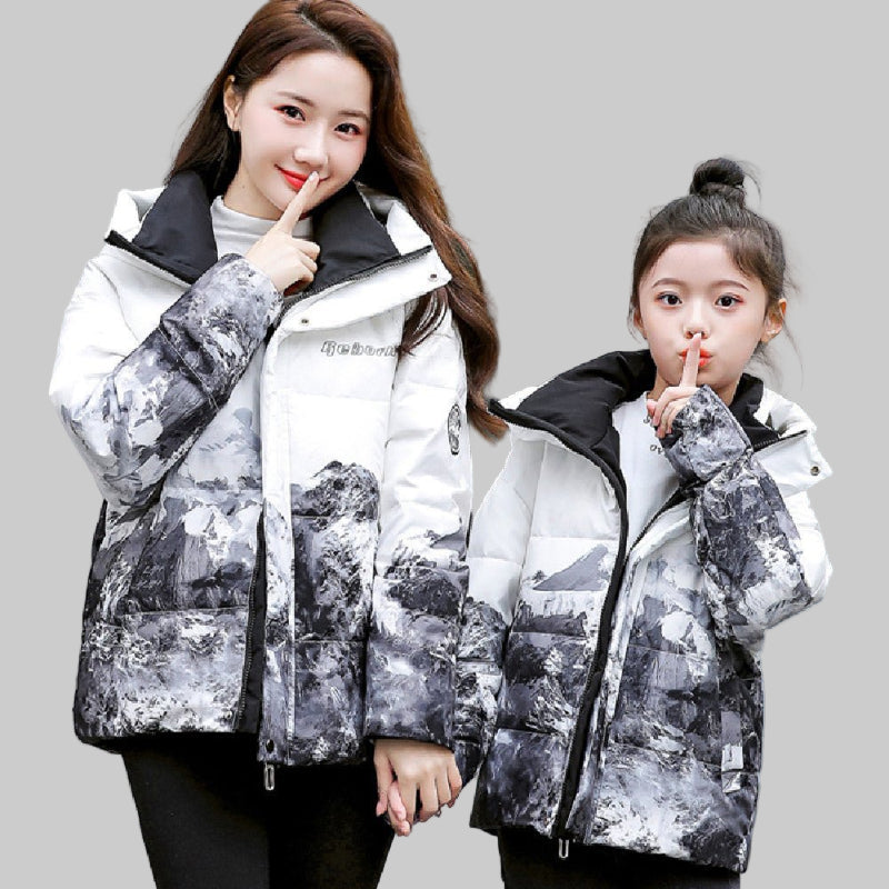 Cozy and Stylish Mid - Waist Down Jacket for Kids – Available in Black, Red, and Purple - CasualFlowshop